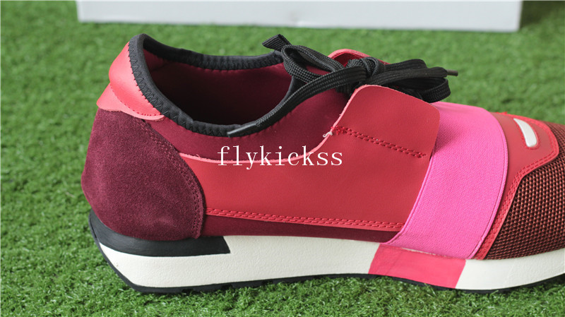 Balenciaga Race Runner Trainers Red Pink